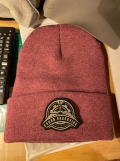 Custom Leather Patch Cuffed-Beanie