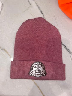Custom Leather Patch Cuffed-Beanie